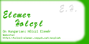 elemer holczl business card