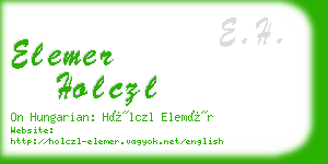 elemer holczl business card